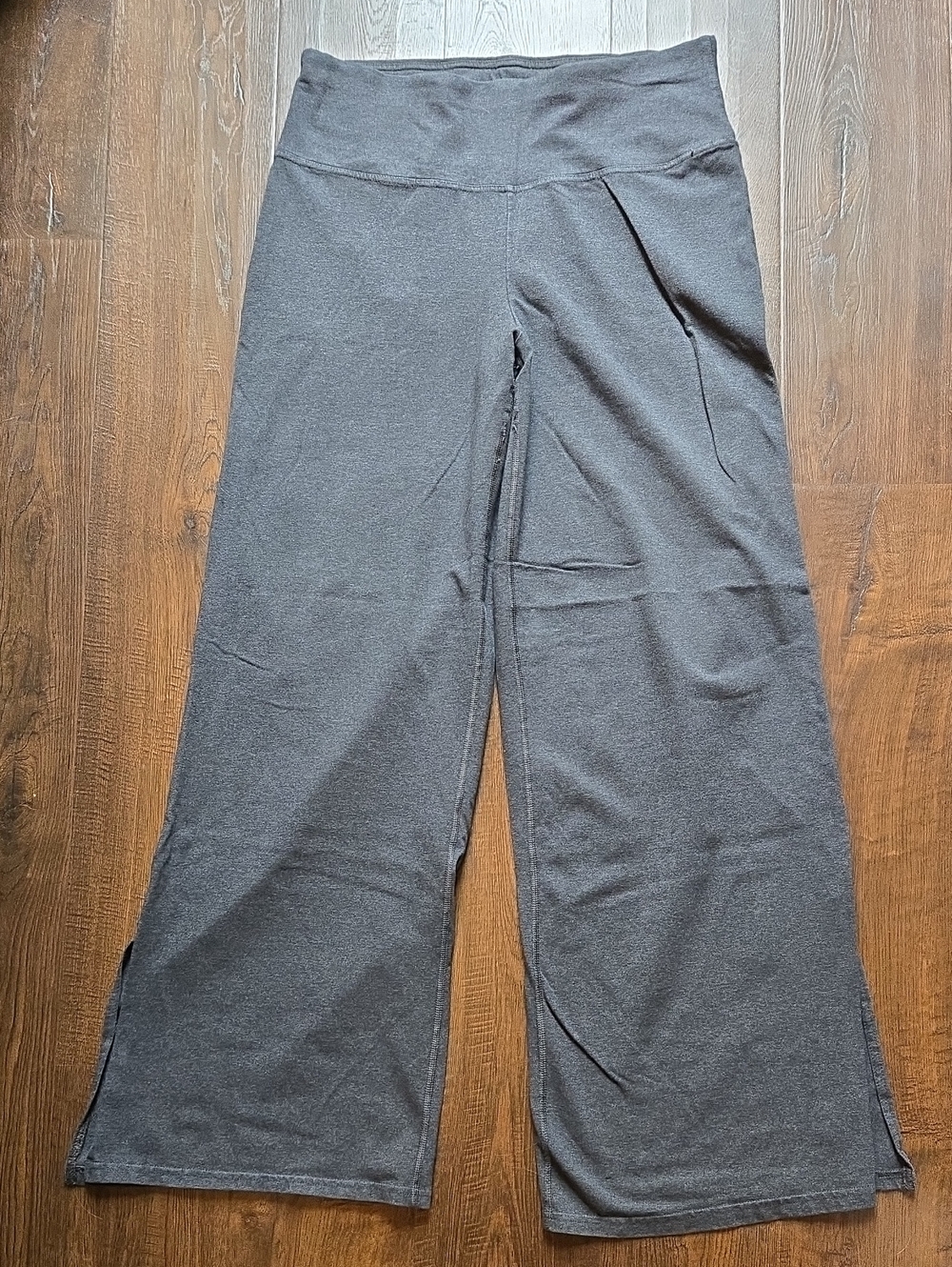 PACT Organic Cotton Airplane Wide Leg Pant in Charcoal Heather - Picture 3 of 11